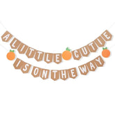Welcome Baby Party Decorations - A Little Cutie Is On The Way Banner,Orange Themed Gender Reveal Banner,Little Cutie Birthday Party Decorations,Cutie Orange Hanging Banner Photo Props