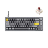 Q2 Wired Custom Mechanical Keyboard, Qmk/Via Programmable Macro, Full Aluminum, Hot-Swappable Gateron G Pro Brown Switch, 65% Layout Double Gasket Compatible With Mac And Windows - Grey