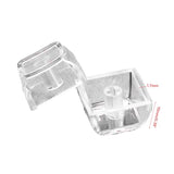 10Pcs Transparent Xda Height Blank Keycap Set For Mechanical Keyboard - Backlit Key Caps, Purple Through