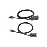 2-Pack Usb-A 2.0 Extension Cable, For Printer, Mouse Or Keyboard, Male To Female, 480Mbps Transfer Speed, 3.3 Foot, Black