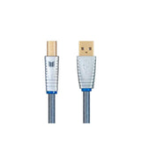 Monolith Usb Digital Audio Cable - Usb Type-A To Usb Type-B, Gold-Plated Connectors, 22Awg, 2 Meter, Gray