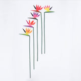Artificial Flowers 6Pcs Bird Of Paradise 23" Permanent Flower,Strelitzia Tropical Imitation Plant Flower Bouquets For Office Home Party Decorations,Arrangement Potted Plants (Orange)