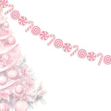 Candy Cane Banner Pink And White Glittery Christmas Candy Cane Banner Pink Xmas Christmas Gingerbread Winter Birthday Candies Theme Party Decoration Supplies