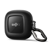 SHOKZ OpenFit Case Cover, Shockproof Magnetic Case for True Wireless Earbuds, Protective Cover with Magnetic Lid Lock & Carabiner, Black