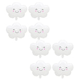 8Pcs White Cloud Balloons 18In Mylar Foil Cloud Baby Shower Birthday Wedding