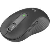 Logitech Signature M650 L Full Size Wireless Mouse - For Large Sized Hands, 2-Year Battery, Silent Clicks, Customizable Side Buttons, Bluetooth, Multi-Device Compatibility - Black (Renewed)