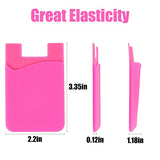 Phone Card Holder Sockets, Colors In Random - Silicone Adhesive Stick-On Id Credit Card Wallet Phone Case Pouch Sleeve Pocket For Most Of Smartphones, 6 Pack