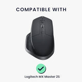 Mouse Feet Replacement Compatible With Logitech Mx Master 2S Computer Mouse Skates Sticker - Black