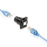 Usb B To Usb A Panel Mount Feedthrough Adapter Usb B Female To Usb 2.0 Female