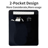 2-Pocket Ssd Holder For Laptop,Adhesive Pouch,Portable Hard Drive Sleeve For Laptop,Compatible With External 2.5" Hdd, Magic Mouse, Externa Hard Drive,Usb Cable And More Holder - Black