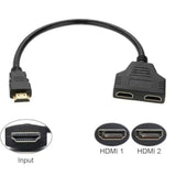 Hdmi Male To Dual Hdmi Female 1 To 2 Way Hdmi Splitter Adapter Cable For Hdtv,