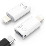 MoKo USB C to Lightning Adapter, Lightning Male to USB C Female Adapter Compatible with iPhone 14/13/12/11 Pro Max/iPad/iPod/AirPods, Support Charging, Data Transfer, Earpods & OTG Function, White