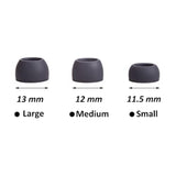 Replacement Silicone Tips Earbuds Eartips Set For Samsung Galaxy Buds Pro Headphones Fit In Case Ear Tips,6 Pairs (Phantom Black)