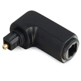 Optical Audio Cable Adapter, 90 Degree, Black, Universal Compatibility, Gold-Plated Connectors, 1 Count, 40016