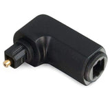 Optical Audio Cable Adapter, 90 Degree, Black, Universal Compatibility, Gold-Plated Connectors, 1 Count, 40016