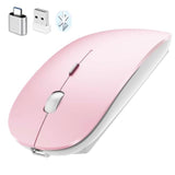 Bluetooth Wireless Mouse For Laptop Mac Macbook Macbook Air Macbook Pro Pc Desktop Computer Windows Chromebook Notebook (Jelly Pink)