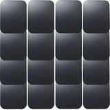 16-Pack Metal Plates for Magnetic Car Mount, Black Rectangular with 3M Adhesive