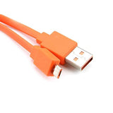Replacement Flip 4 Charging Cable Micro Usb Fast Charger Flat Power Cord Compatible With Jbl Bluetooth Speaker Flip 3 4 Go Xtreme Charge 2+ Charge 3 Pulse 2 3 Clip 2 Micro Ii Micro Trip Speaker-Orange