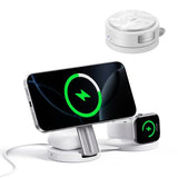 EF ECOFLOW Rapid Mag 3-in-1 Magnetic Wireless Charging Station, Qi2.2 25W Foldable MagSafe Charger Stand for iPhone 17/16/15, Watch & AirPods,