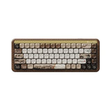 Mechanical Gaming Keyboard With Walnut Wooden Case, Mu01 Mountain Seclusion 65% 68-Key Rgb 2.4G Wireless/Bluetooth/Wired Hot-Swappable Keyboard With Pbt Dye-Sub Keycaps For Mac & Win