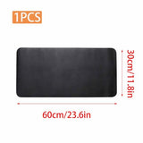 24" X 12" Pu Leather Keyboard Pad Desk Protector Mat For Vanity Makeup Laptop Keyboard Mouse, Black