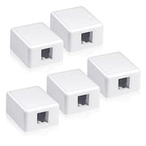 Keystone Jack Surface Mount Box 1-Port For Utp Cat6/Cat5E/Cat5 Rj45 Keystone J