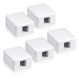 Keystone Jack Surface Mount Box 1-Port For Utp Cat6/Cat5E/Cat5 Rj45 Keystone J