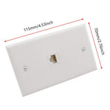Cat.6 Rj45 Ethernet Wall Plate, 1-Pack Rj45 Female To Female Keystone Jack Wal