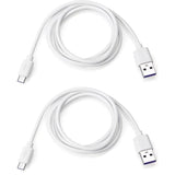 Smays USB to Micro USB Cable 3ft Charging Cord White 2-Pack