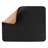 Leather Wood Mouse Pad With Stitched Edge, Double-Sided Pu Leather Waterproof And Non-Slip Gaming Mouse Pad For Laptop, Office, Desktop, School And Home, 11.8" X 9.4", 1 Pack (Black)