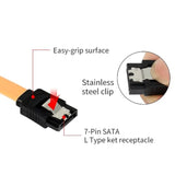 Sata Iii Cable, 39.37 Inch 90 Degree Hard Drive Sata Data Cable With Locking L