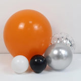 Orange & Black Balloon Arch Kit: Fall Party Decor - 164 Pcs