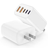 Usb C Fast Charging Block, 40W 5-Port 3 Usb C/2 Usb A Wall Multi Charger Plug, Type C Power Adapter Brick Cube Box For Apple Iphone 17 Pro Max/17 Air/16 Pro Max/15 Pro/14/13 Mini/12/Xs/Xr/Ipad/Samsung