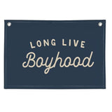 Navy Blue Decor Long Live Boyhood Banner Boy Room Decor, Banner Flag Nursery Playroom Wall Decor For Boys Bedroom Living Room Dorm Toddler Decorations Teen Boy Kid Banner Wall Hanging Linen Flag 30X20
