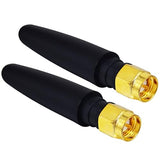 2-Pack 2.4Ghz Mini Wifi Antenna 2Dbi Fpv Antenna Omni Directional Sma Male Omni-Directional Small Pc Wifi Bluetooth Antenna Aerial Signal Booster Adapter Network Receive For Wireless Router