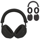 For Sony Wh-1000Xm6 Case Cover, 3 Sets Silicone Sweat Cover, Eeadphones Protective Case For Sony Wh-1000Xm6 Earpad/Ear/Headband Covers Protector, Washable Sweatproof(Black)