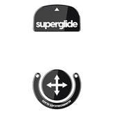 Superglide Glass Mouse Skates - Super Smooth Glide, Polished Round Edge, Super Fast Gaming Mouse Feet With Durable Sole For Logitech G Pro X Superlight1 (Type-S, Black)