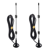 2.4Ghz 7Dbi Wifi Booster Antenna (2-Pack) - Sma Male Connector - Dual Band (2.4Ghz & 5.8Ghz) - Compatible With Wifi Router, Security Camera, Network Card, Usb Adapter