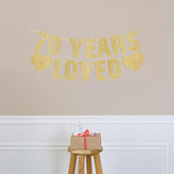 Pre-Strung 70Th Birthday Banner - Gold Glitter, Happy 70Th Birthday Party Decorations For Women & Men, Funny 70 Year Old Anniversary Decor Bday Sign Gifts