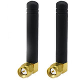Dual Band Wifi Mini Antenna 3Dbi Sma Male Antenna (2-Pack) 2.4Ghz 5Ghz 5.8Ghz Rubber Duck Antenna For Wireless Router Network Card Wifi Usb Adapter Ip Camera Fpv Drone Iot Gateway Multicopter