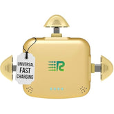 Universe 3 In 1 Portable Charger – 3300Mah, 2.4A High-Speed Fast Charging Compatible With Iphone And Android Lightning, Type C, Micro-Usb Charges 3 Devices At A Time Pre-Charged Rc33 Gold