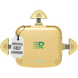 Universe 3 In 1 Portable Charger – 3300Mah, 2.4A High-Speed Fast Charging Compatible With Iphone And Android Lightning, Type C, Micro-Usb Charges 3 Devices At A Time Pre-Charged Rc33 Gold