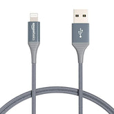 Usb-A To Lightning Charger Cable, Nylon Braided Cord, Mfi Certified For Apple Iphone 14 13 12 11 X Xs Pro, Pro Max, Plus, Ipad, 10,000 Bend Lifespan, 6 Foot, Dark Gray