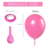 Pink Balloons Pink Birthday Decorations 10 Pack 36 Inch Round Gender Reveal Ballons For Birthday Wedding Anniversary Baby Shower Gender Reveal Party Decoration
