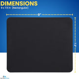Mouse Pads, 9" X 7.5", Black, 2 Pack