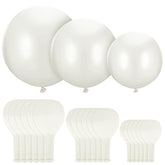 18 Pack 18/24 / 36 Inch Balloons Large Latex Giant Round Big Macaron Balloons For Wedding Birthday Party Baby Shower Decorations(White)