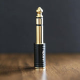 1/4'' Male To 1/8'' Female Stereo Headphone Adapter Connect Cable, Upgrade 6.35Mm Jack Stereo Socket Male To 3.5Mm Jack Stereo Plug Female For Headphone, Amp Adapte, Black 1-Pack