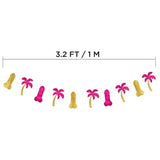 Tropical Bachelorette Party Glitter Banner β Luau- Hawaii - Aloha -Tropical - Tiki - Summer Themed Bachelorette Party Decoration, Favors & Supplies