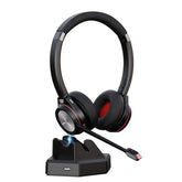 Bluetooth Headset with Microphone, Wireless Headset with Mic & Mute Button, 40 Hrs Working Time Noise Cancelling Bluetooth 5.2 for PC Laptop Teams