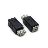 2 Pack Usb 2.0 Af/Bf Plug Type A Female To Type B Female Adapter Connector Converter Compatible With Laptop Computer Hard Drive Printer Camera